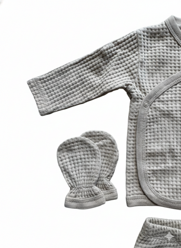 Almond Latte 5'li  Yenidoğan Hastane Çıkış Seti Pamuklu - 1