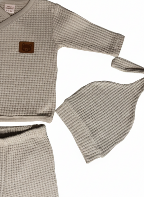 Almond Latte 5'li  Yenidoğan Hastane Çıkış Seti Pamuklu - 2