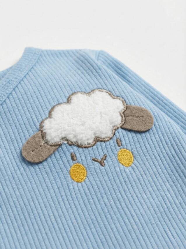 Cloud Mavi  5'li  Yenidoğan Hastane Çıkış Seti Pamuklu - 2