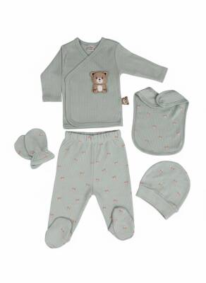 Green Bear Yenidoğan Hastane Çıkış Seti Pamuklu