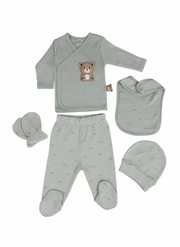 Green Bear Yenidoğan Hastane Çıkış Seti Pamuklu - 1