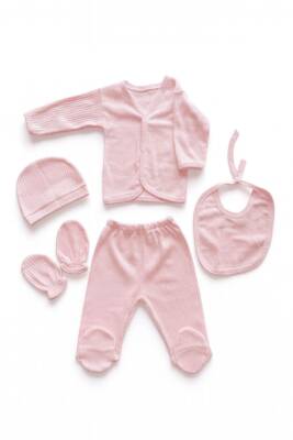 Pinkberry 5'li Yenidoğan Pamuklu Hastane Çıkış Seti 