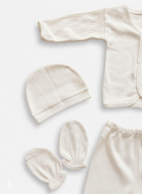 Vanillaberry 5'li  Yenidoğan Pamuklu Hastane Çıkış Seti 