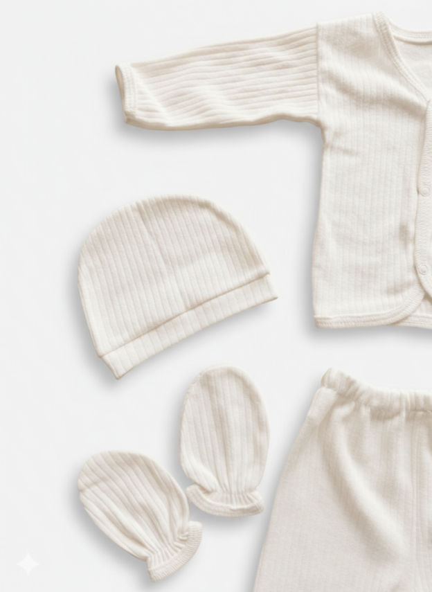 Vanillaberry 5'li  Yenidoğan Pamuklu Hastane Çıkış Seti  - 1