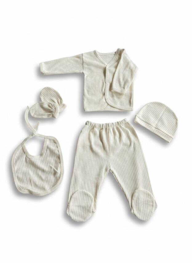 Vanillaberry 5'li  Yenidoğan Pamuklu Hastane Çıkış Seti  - 2